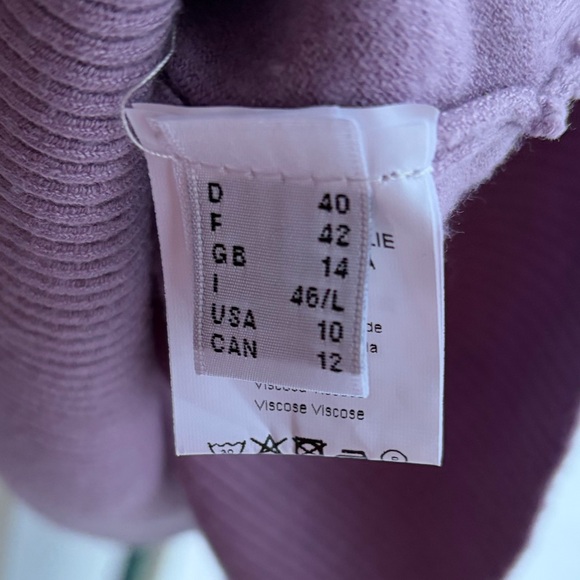 🆕 Ottod’Ame Essence Lavender Turtleneck Sweater US 10 Made in Italy ViscoseBlend - Picture 17 of 17